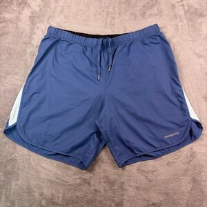 Patagonia Strider Running Shorts Mens M Blue Mesh Trim Hiking Athletic Lined